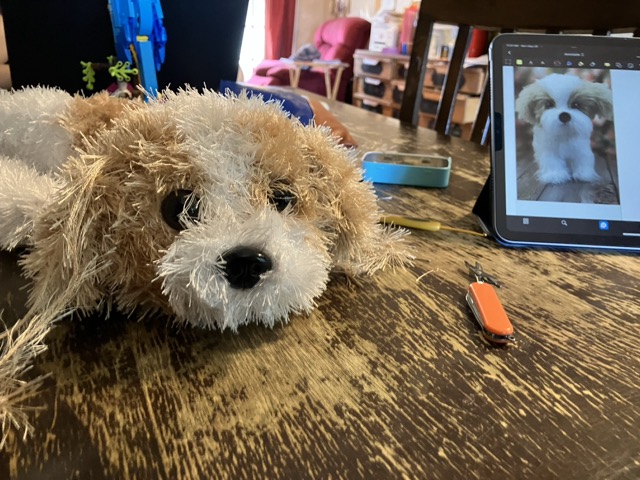 Head getting shaped compared with the pattern